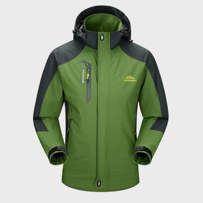 Waterproof Wind Jacket for Men - StormGuard-Olive Green-L-Nora Luxe