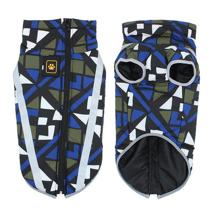 Waterproof Winter Jacket for Dogs - StormGuard-Blue checkered-XS-Nora Luxe