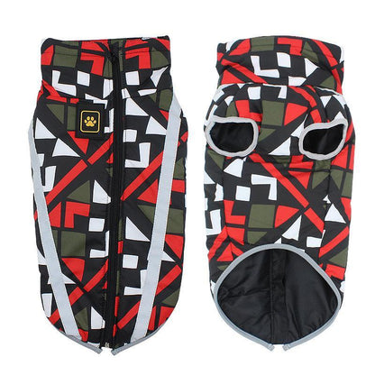 Waterproof Winter Jacket for Dogs - StormGuard-Red checkered-XS-Nora Luxe