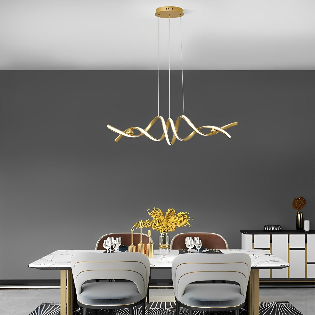 Sleek Modern Dimmable LED Pendant Light Fixture