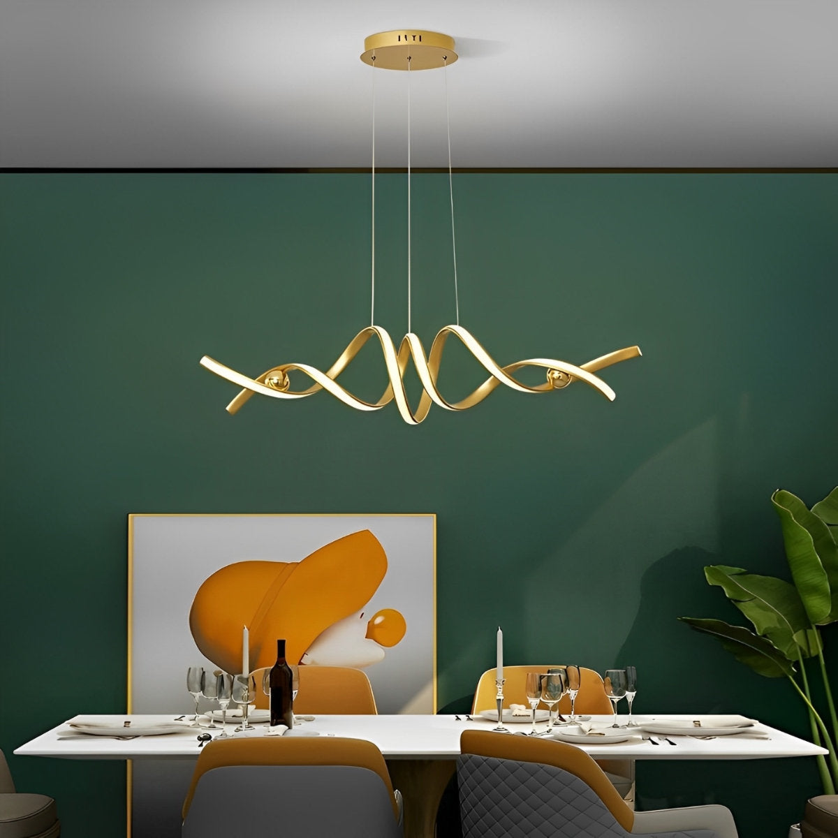 Sleek Modern Dimmable LED Pendant Light Fixture