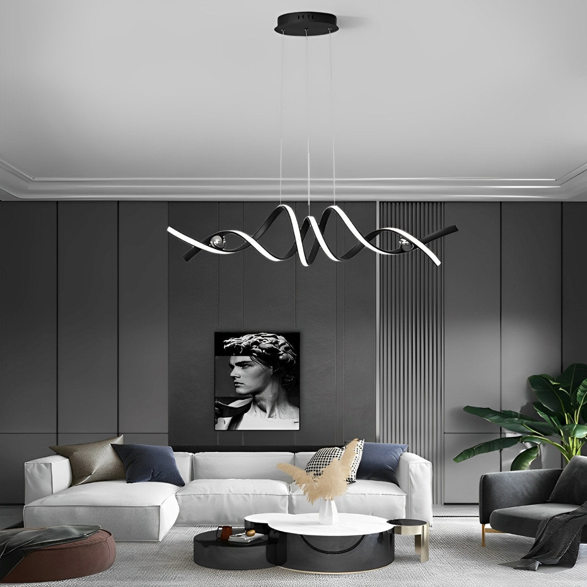 Sleek Modern Dimmable LED Pendant Light Fixture