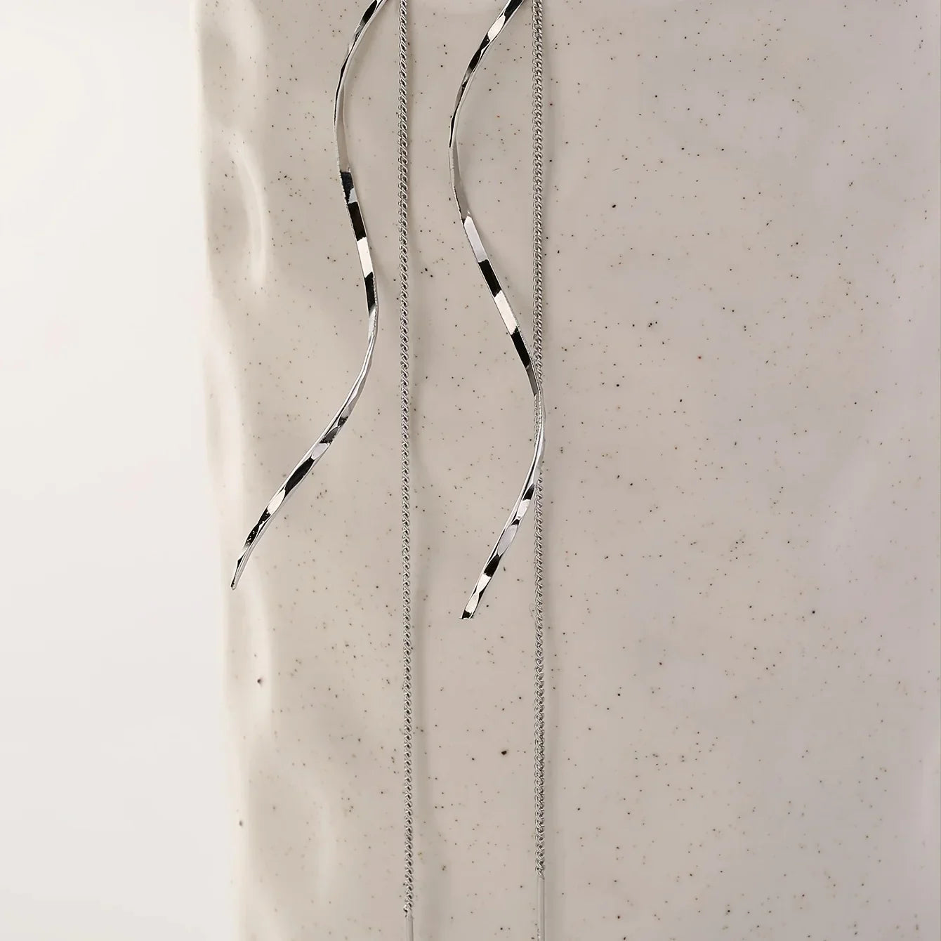 Wave Threader Earrings | Stylish Women's Jewellery-GOLD-Nora Luxe