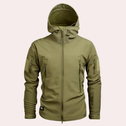 Weather-resistant Outdoor Jacket for Men - Orson-Khaki-S-Nora Luxe