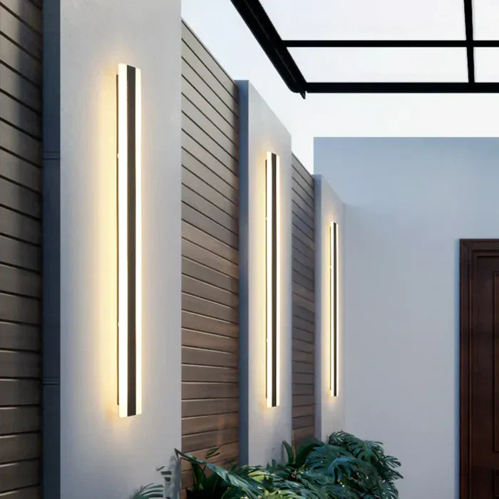 Weather-resistant Outdoor Wall Lamp - RainGuard Light-Warm White-11.81 × 3.54 in (9W)-Nora Luxe