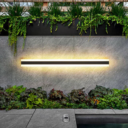 Weather-resistant Outdoor Wall Lamp - RainGuard Light-Warm White-11.81 × 3.54 in (9W)-Nora Luxe