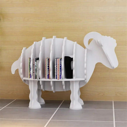 Unique Wooden Sheep Bookshelf