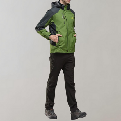 Windproof Men's Jacket - AquaShield-Blue-L-Nora Luxe
