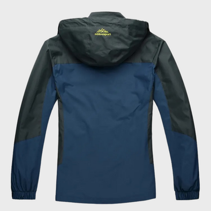 Windproof Men's Jacket - AquaShield-Blue-L-Nora Luxe