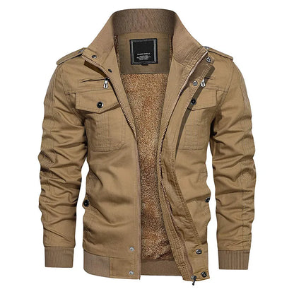 Windproof Utility Jacket for Men - Oliver-Khaki-M-Nora Luxe