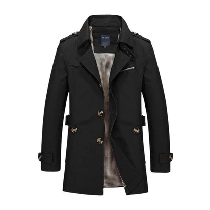Windproof Winter Jacket for Men - Viktor-Black-XS-Nora Luxe