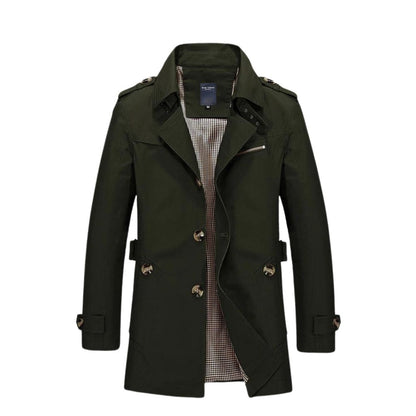 Windproof Winter Jacket for Men - Viktor-Khaki-XS-Nora Luxe