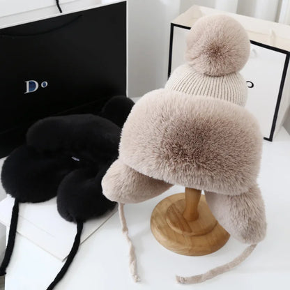 Winter Shield Earflap Ski Hat for Women - Tressa-Pink-Nora Luxe