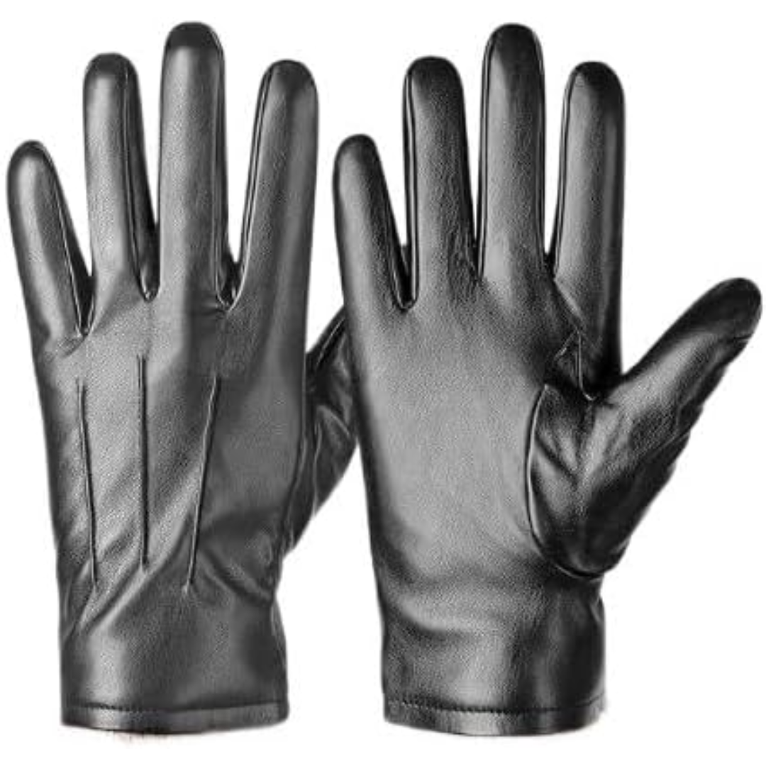 Winter Thermal Touchscreen Leather Gloves - Mason-Gray-Nora Luxe