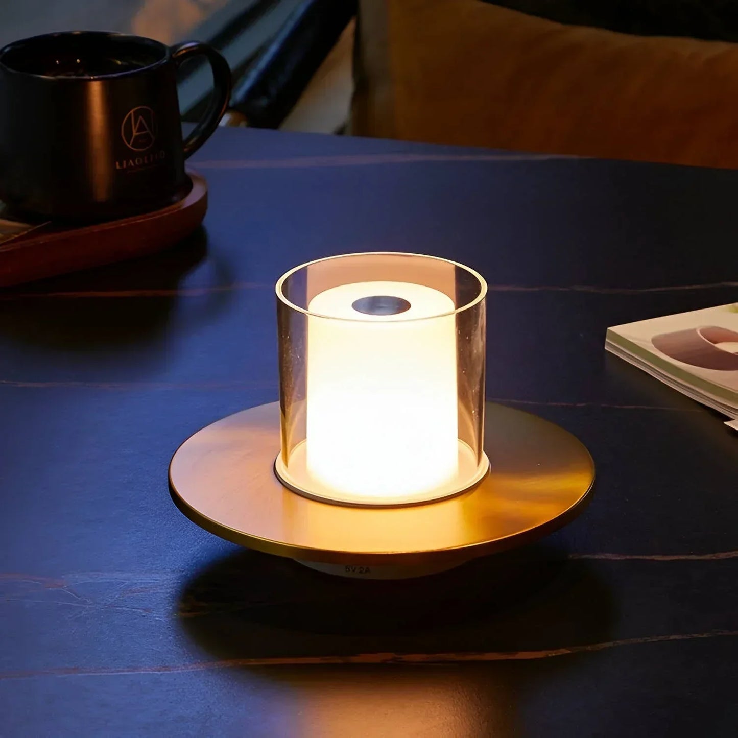 Wireless Candle Lamp - LumiFlame-Gold-Nora Luxe