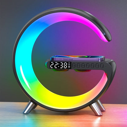Wireless Charging Station with Speaker - ChargeGlow-Black-Nora Luxe