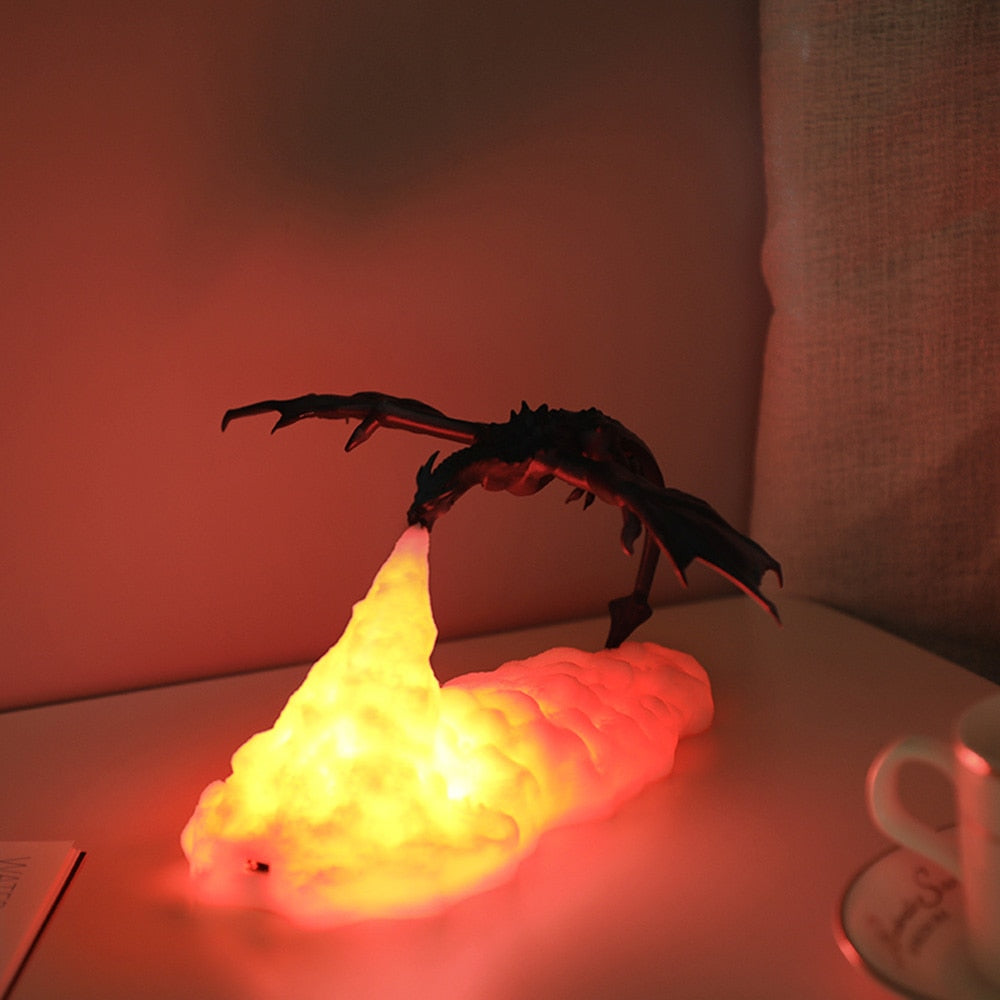 Colorful LED Dragon Table Lamp - Pexav