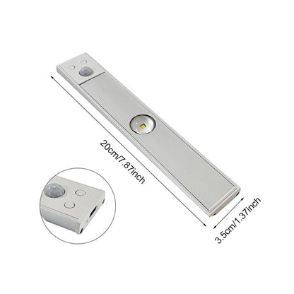 Wireless LED Fixture with Motion Sensor - LumiSense-Silver-7.87 in-Nora Luxe