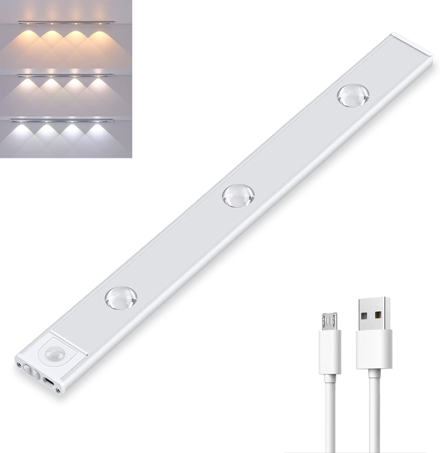 Wireless LED Fixture with Motion Sensor - LumiSense-Silver-7.87 in-Nora Luxe