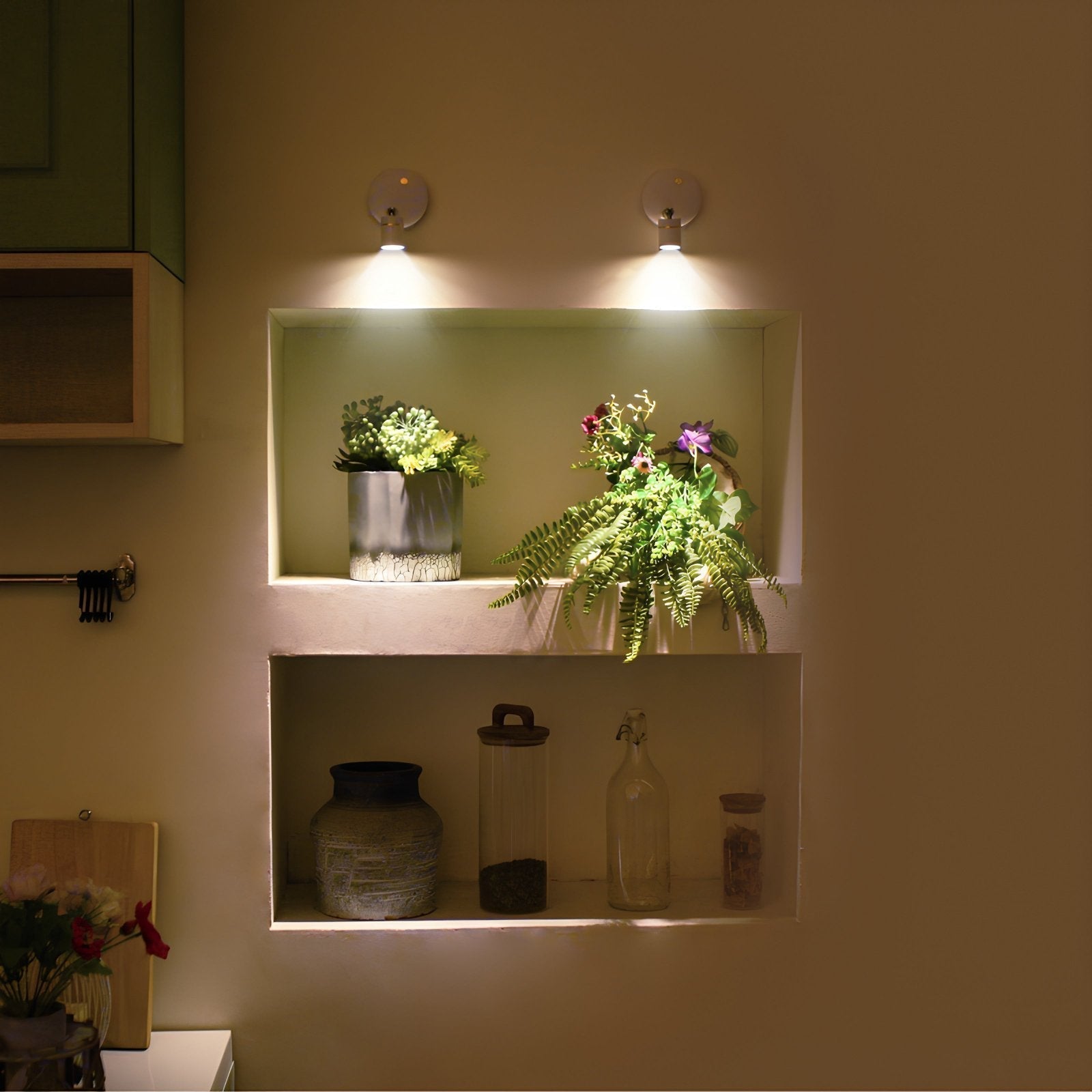 Wireless LED Spotlight - LumaSpot-2-White - AA Batteries-White-Nora Luxe