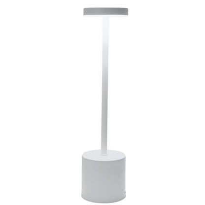 Wireless Metal LED Table Lamp - LumiMetal-White-Nora Luxe
