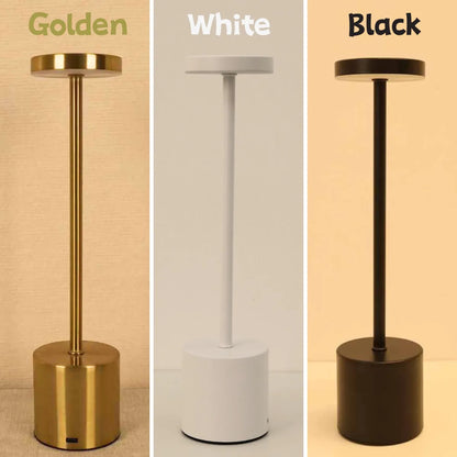 Wireless Metal LED Table Lamp - LumiMetal-White-Nora Luxe