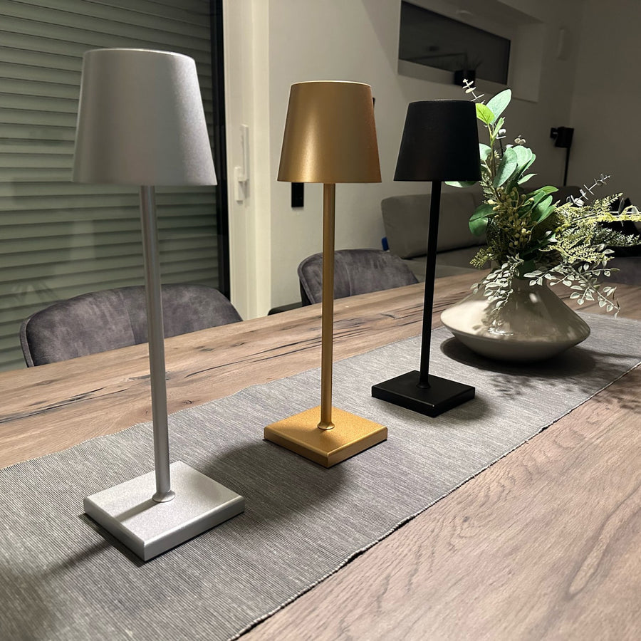 Wireless Rechargeable Table Lamp - Lumière Monsieur-White-Nora Luxe