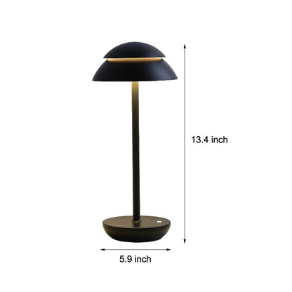 Wireless Rechargeable Table Lamp with LED Lighting - GlowBeam-White-Nora Luxe
