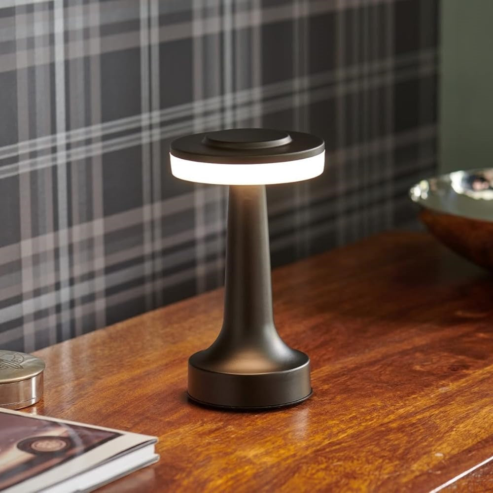 Wireless Retro Table Lamp - LumiBar-Black-Nora Luxe