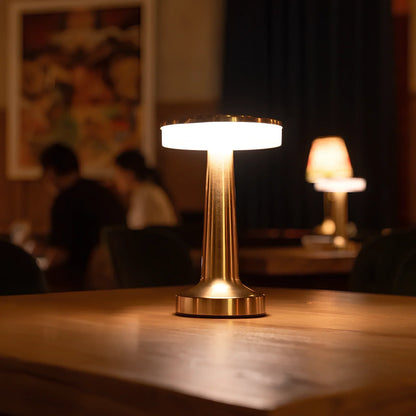 Wireless Retro Table Lamp - LumiBar-Gold-Nora Luxe