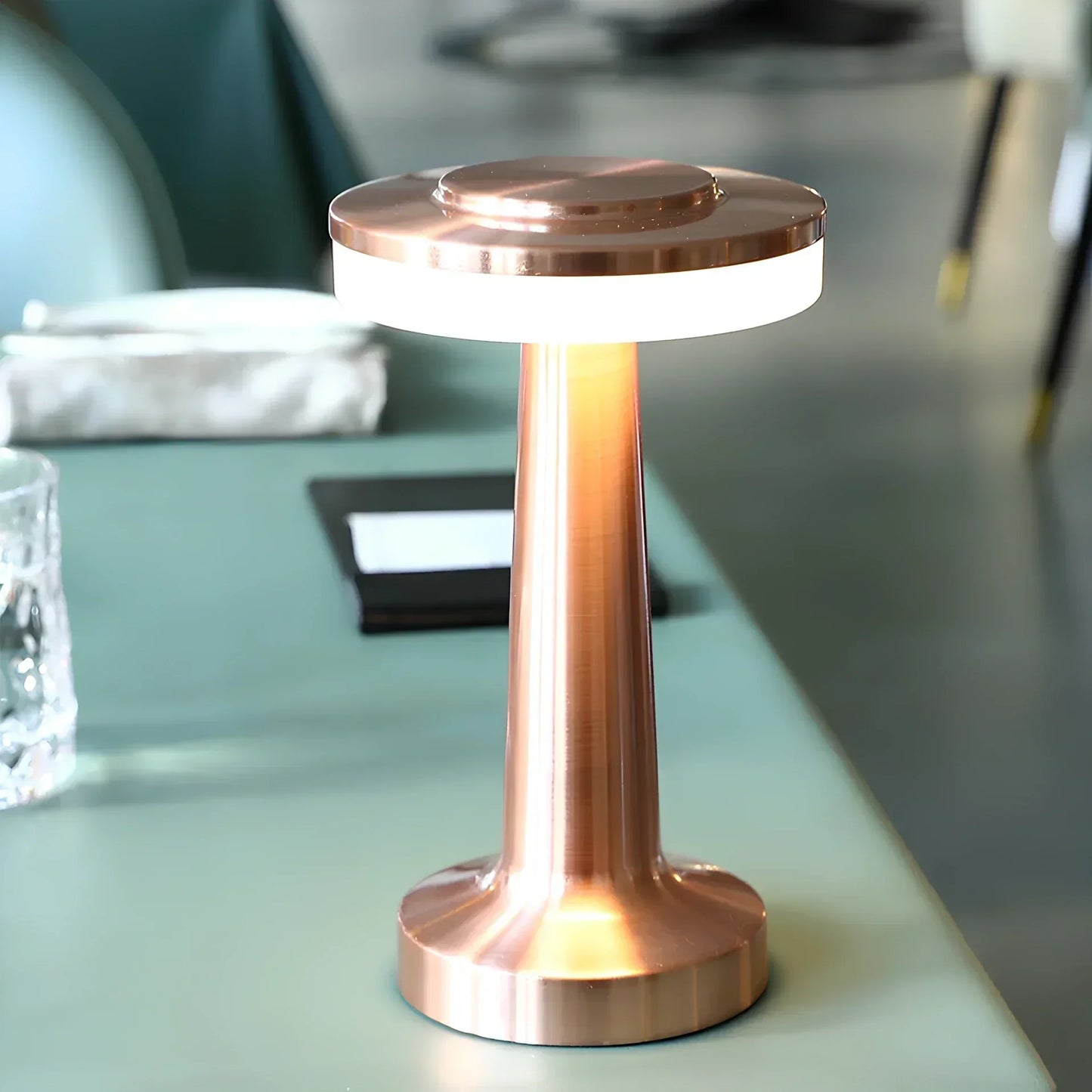 Wireless Retro Table Lamp - LumiBar-Gold-Nora Luxe