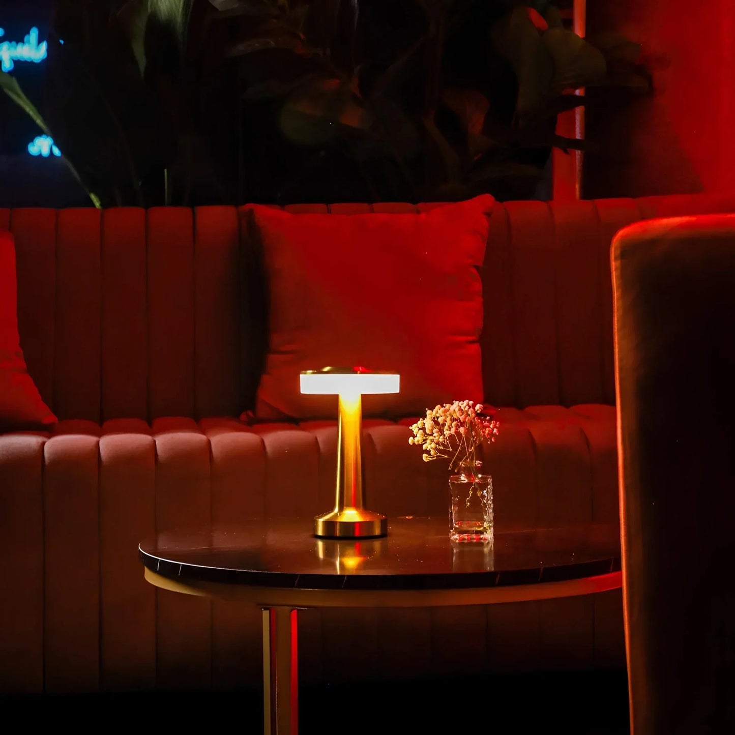 Wireless Retro Table Lamp - LumiBar-Gold-Nora Luxe