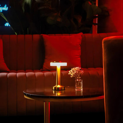 Wireless Retro Table Lamp - LumiBar-Gold-Nora Luxe