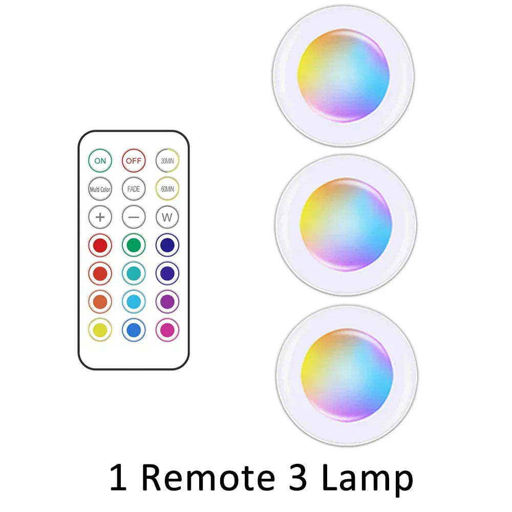 Wireless RGB LED Under Cabinet Lighting - GlowyLed-3 lamps-Nora Luxe