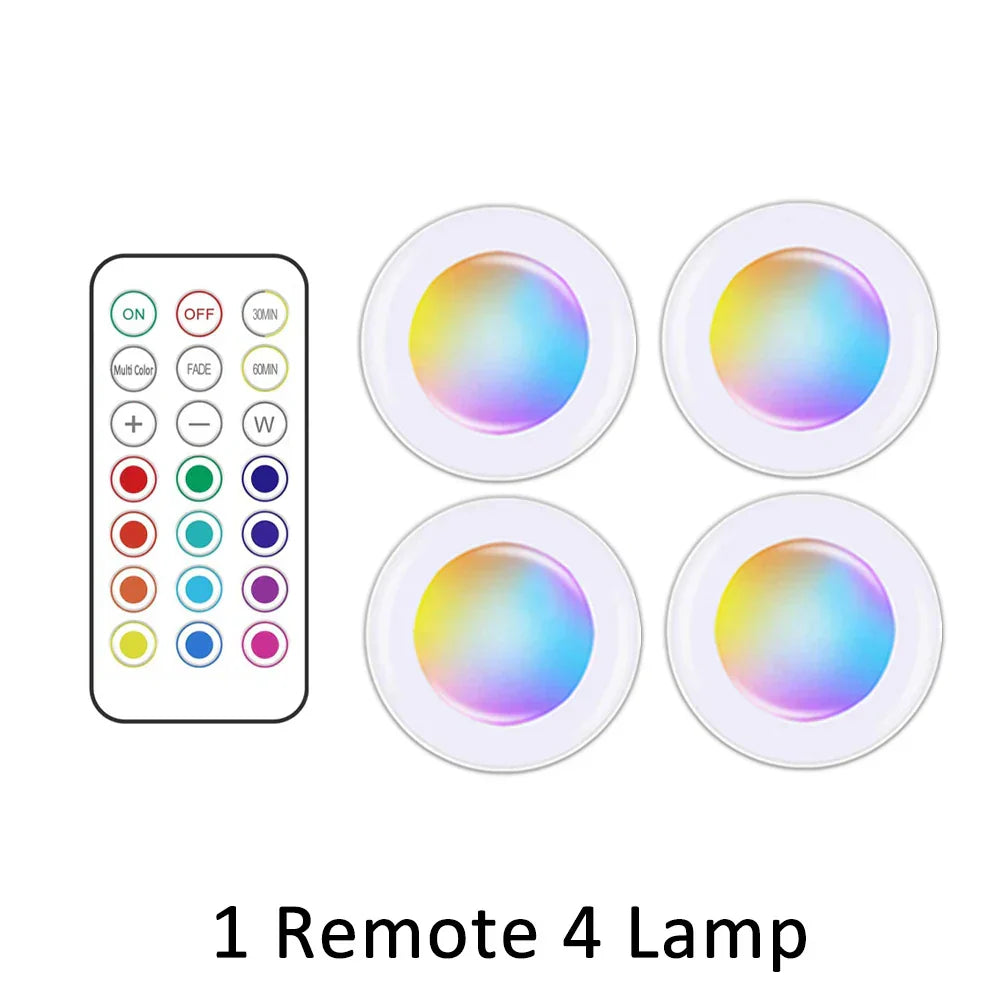 Wireless RGB LED Under Cabinet Lighting - GlowyLed-4 lamps-Nora Luxe