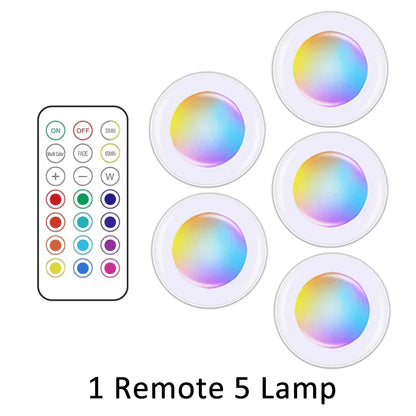 Wireless RGB LED Under Cabinet Lighting - GlowyLed-5 Lamps-Nora Luxe