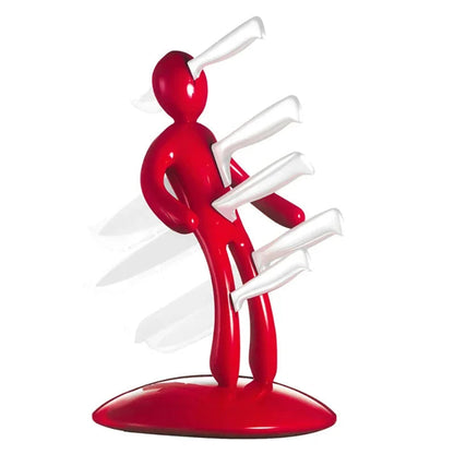 Unique Wooden Knife Block Holder Set