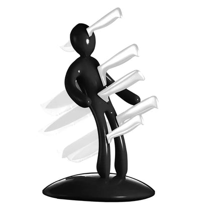 Unique Wooden Knife Block Holder Set