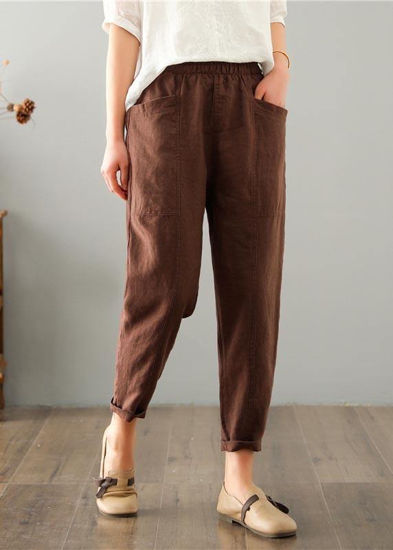 Comfortable Linen Blend Summer Pants for Women - Pexav