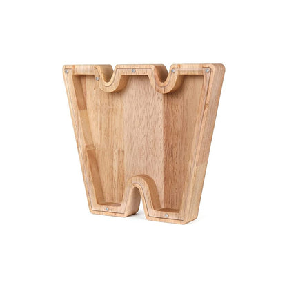 Wooden Alphabet Savings Box - LetterSaver-W-Nora Luxe