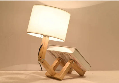 Rustic Desk Lamp with Storage - Pexav