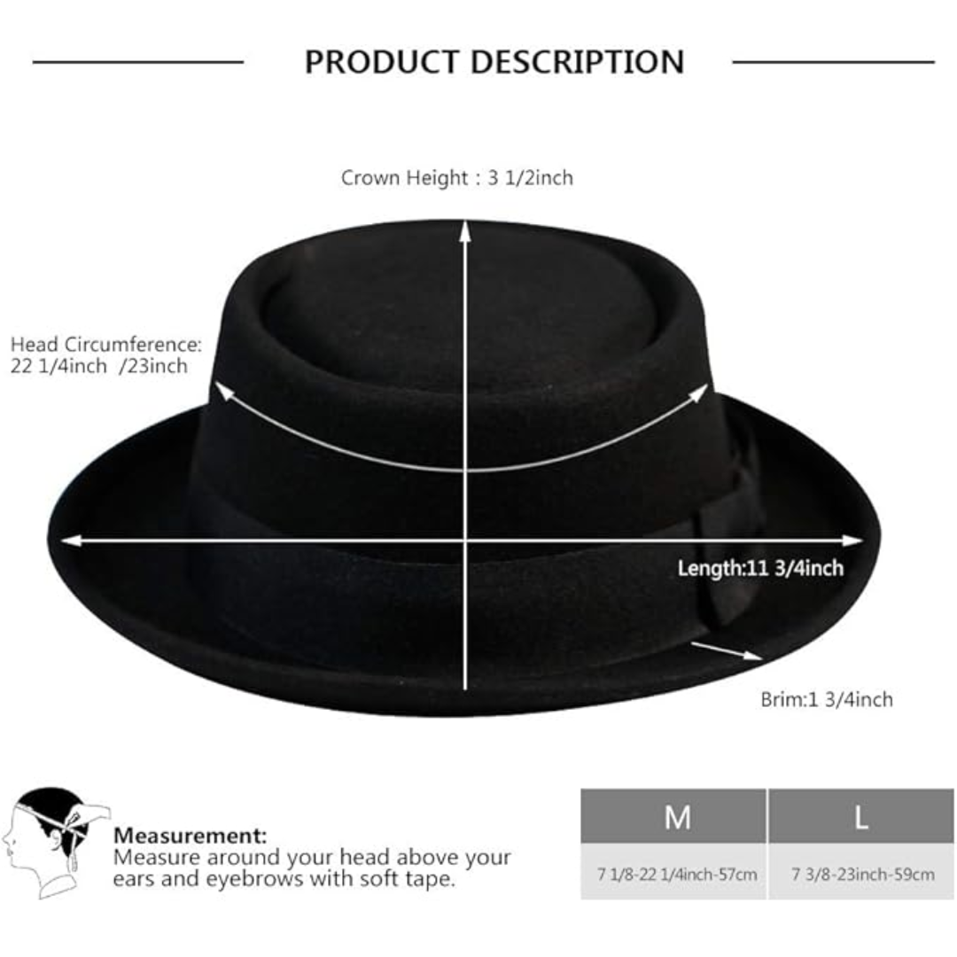 Wool Felt Fedora Hat - Camille-Nora Luxe
