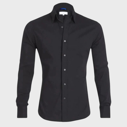 Wrinkle-free Shirt for Men - Milan-Black-XS-Nora Luxe