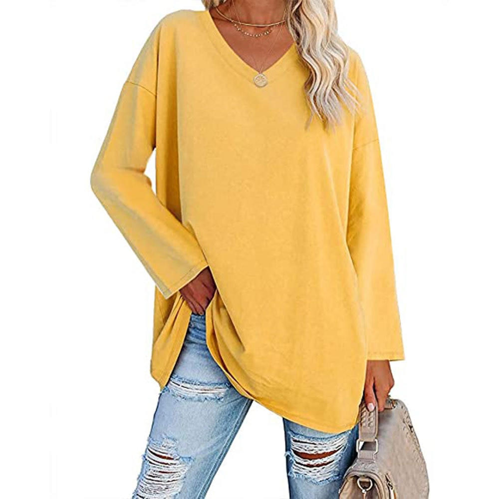 Trendy Low Cut Women's Tee - Pexav
