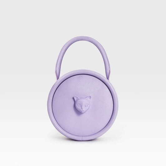 Circular Kitty Genuine Leather Purse - Pexav