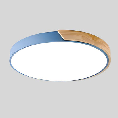 Simple White LED Ceiling Fixture Flush Mount Light