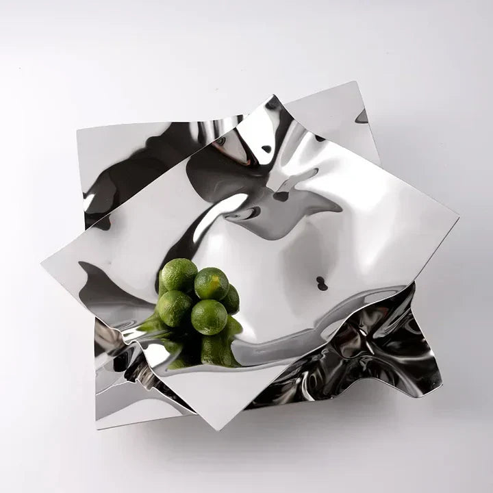 Sleek Metal Serving Platter – Elegant Home Decor Tray - Pexav
