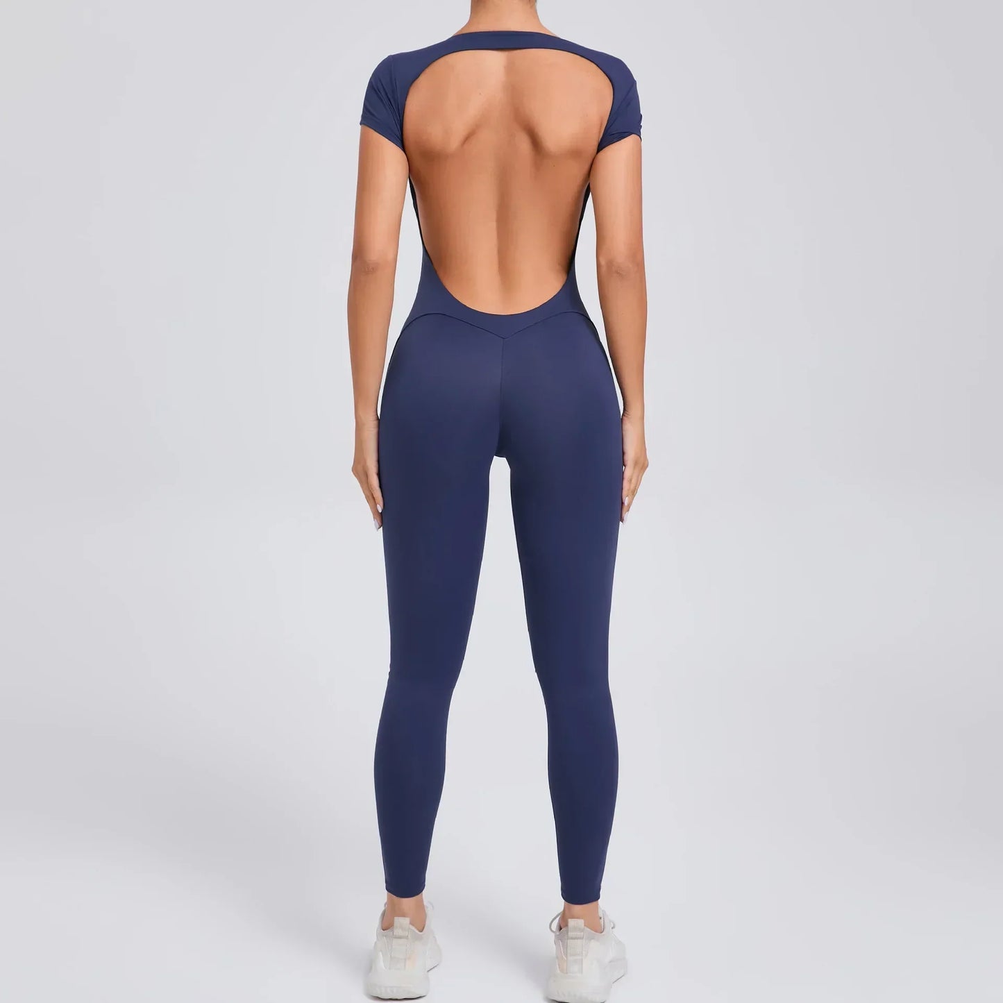 Yoga Jumpsuit with Breathable & Flexible Design - Luna-Blue-M-Nora Luxe