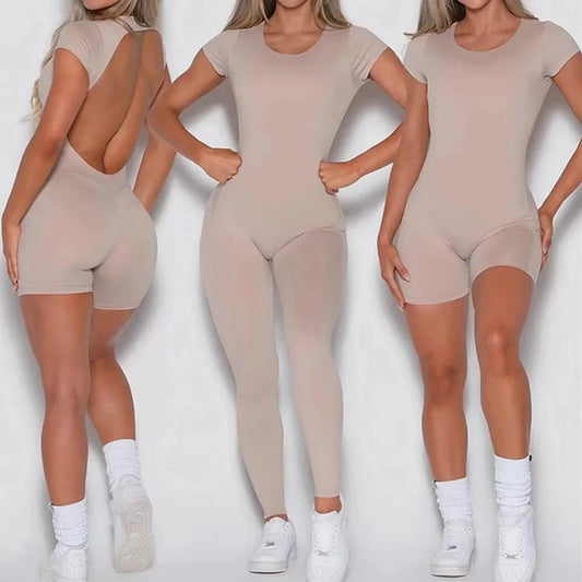 Comfortable Yoga Romper with Stretchy Fabric - Pexav