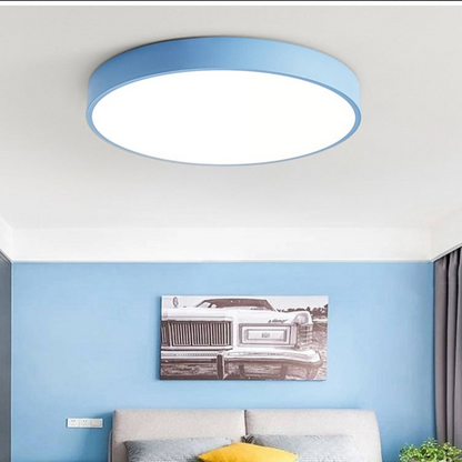 Simple White LED Ceiling Fixture Flush Mount Light